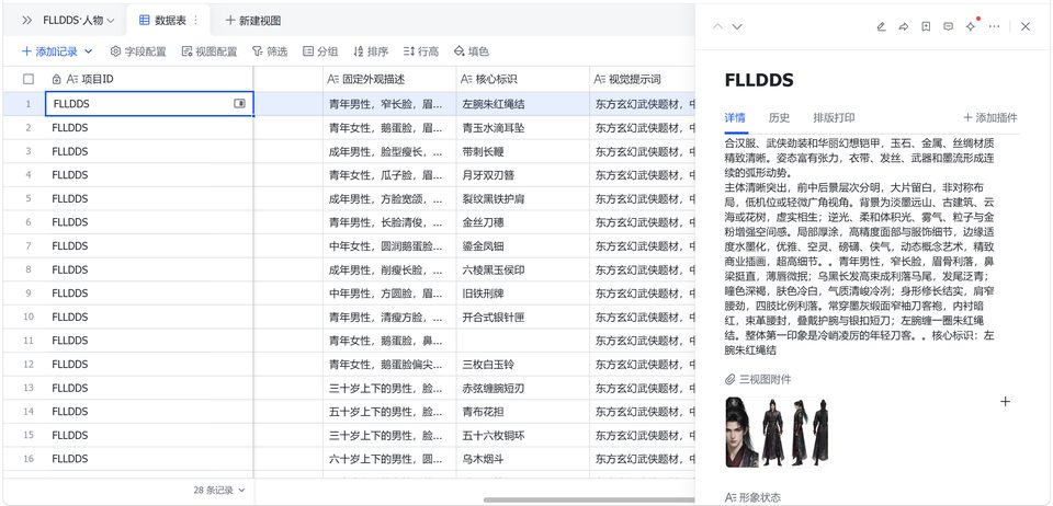 飞书人物表实拍
